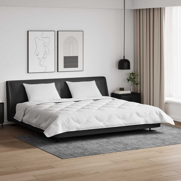 vidaXL Winter Duvet with Pillow 3 pcs White Microfiber