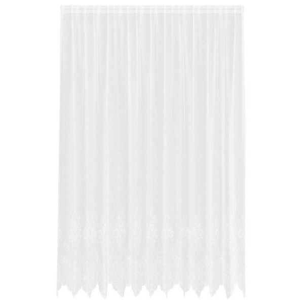 vidaXL Lace Curtain with Curtains Floral White 300 x 300 cm Polyester