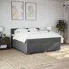 vidaXL Box Spring Bed with Mattress Dark Grey 180x200 cm Fabric