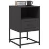 vidaXL Bedside Cabinet Black 36x39x60.5 cm Steel