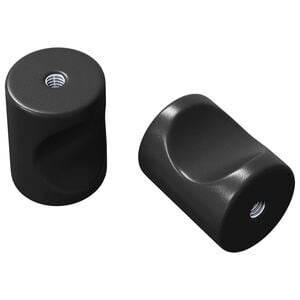 vidaXL Cabinet Knob 2 pcs Black 18 x 23 mm Iron
