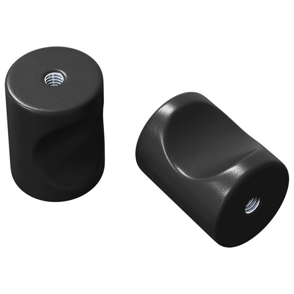 vidaXL Cabinet Knob 2 pcs Black 18 x 23 mm Iron