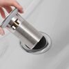 vidaXL Push Drain with Overflow Function Silver 6.4x6.4x9.1 cm