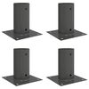 vidaXL Round Ground Anchor 4 pcs Anthracite 15 x 15 x 15 cm Metal