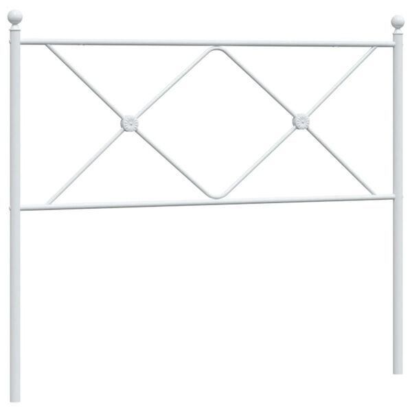 vidaXL Metal Headboard White 100cm