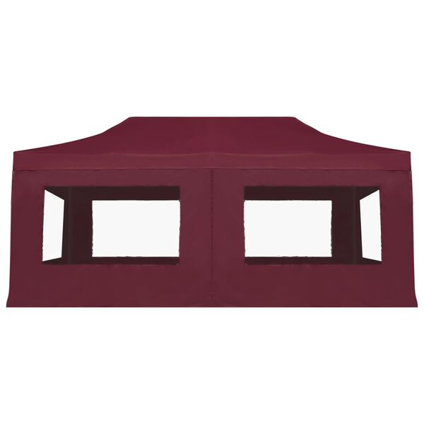 vidaXL Professional Folding Party Tent with Walls Aluminium 6x3 m Wine Red