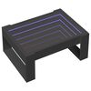 vidaXL Coffee Table with Infinity LED Black 70x53x30 cm