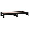 vidaXL Pull-out Day Bed without Mattress Black 2x(90x190) cm