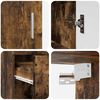 vidaXL Bathroom Furniture Set TULUM Smoked Oak Engineered Wood
