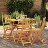 vidaXL Garden Chair Folding 4 pcs Oil Natural 40 x 42 x 85 cm