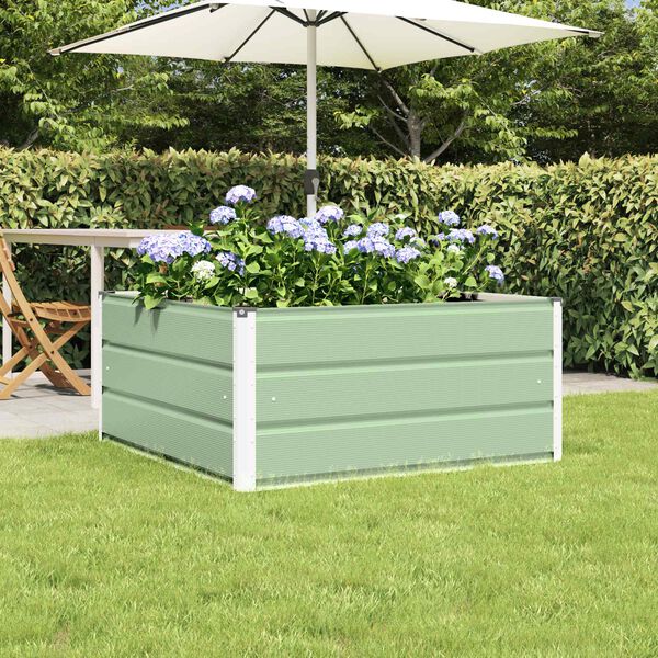 vidaXL Planter Pastel Green 100 x 100 x 45 cm Steel