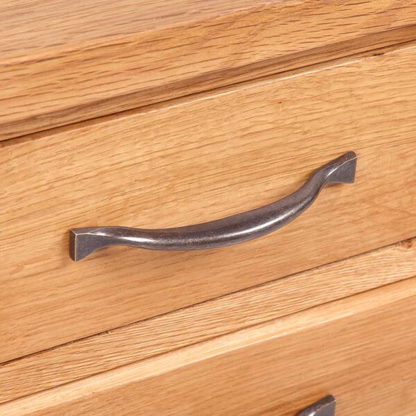 vidaXL Nightstand with 3 Drawers 40x30x54 cm Solid Oak Wood