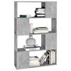 vidaXL Book Cabinet Room Divider Concrete Grey 80x24x124.5cm Engineered Wood