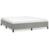 vidaXL Bed Frame without Mattress Light Grey Super King Velvet