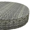 vidaXL Garden Table Grey 60.5x106 cm Poly Rattan