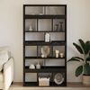 vidaXL Book Cabinet 2 pcs Black Oak 100 x 33 x 187.5 cm