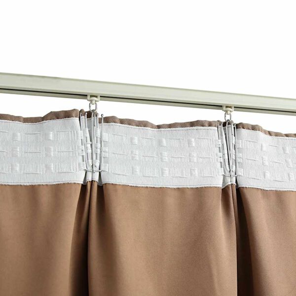vidaXL Blackout Curtains with Hooks 2 pcs Taupe 140x225 cm
