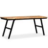 vidaXL Bench Reclaimed Teak and Steel 110x35x45 cm