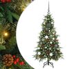 vidaXL Artificial Hinged Christmas Tree Green 120 cm PE and PVC