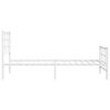 vidaXL Metal Bed Frame without Mattress with Footboard White 80x200cm