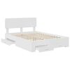vidaXL Bed Frame with Headboard White 160 x 200 cm Engineered Wood