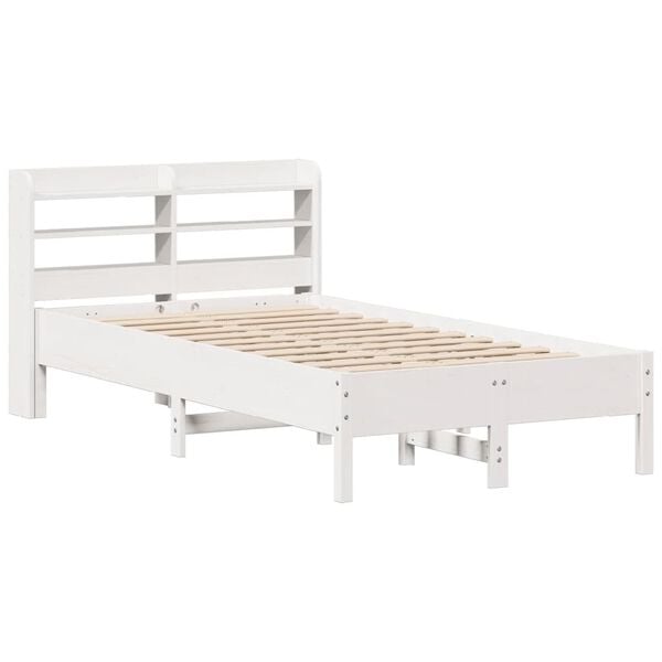 vidaXL Bed Frame without Mattress White 100x200 cm Solid Wood Pine