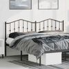 vidaXL Metal Replace Headboard Black 180 cm