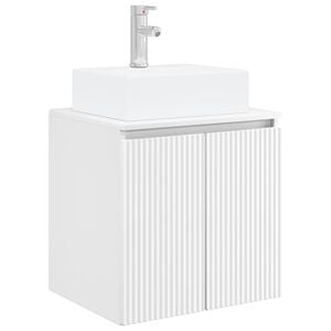 vidaXL Wall-Mounted Sink Vanity White 49.5 x 41 x 62.5 cm