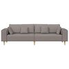 vidaXL Fabric Sofa with Cushion Taupe 208 cm Fabric