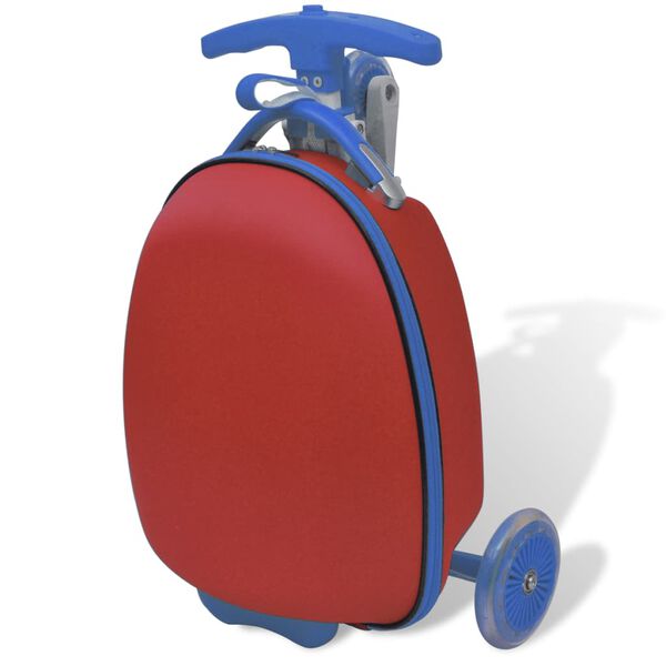 vidaXL Scooter with Trolley Case for Children Red