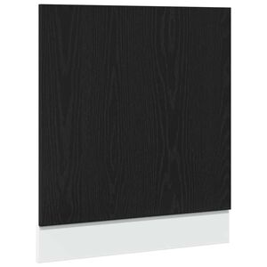 vidaXL Dishwasher Panel Lyon Black Oak 60x1.5x67 cm Engineered Wood