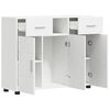 vidaXL Wooden Cabinet White 88.5 x 30.5 x 73 cm Engineered Wood
