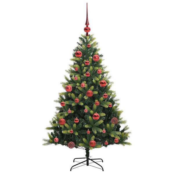 vidaXL Artificial Hinged Christmas Tree 150 LEDs Green 150 cm