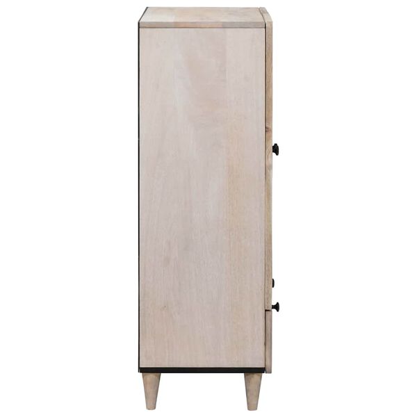 vidaXL Highboard with Drawer White 60 x 33 x 100 cm Solid mango wood
