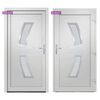 vidaXL Front Door White 108x200 cm PVC