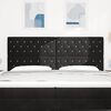 vidaXL Headboard with Headboard Black 200 cm Faux Leather