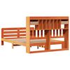 vidaXL Bookcase Bed without Mattress Wax Brown 140x190 cm Solid Wood Pine