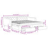 vidaXL Daybed with Trundle and Drawers Dark Grey 90x190 cm Fabric