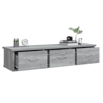 vidaXL Wall Cabinet Grey Sonoma 88x26x18.5 cm Engineered Wood