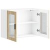 vidaXL Kitchen Wall Cabinet with Glass Door Porto Sonoma Oak