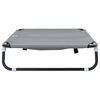 vidaXL Dog Bed Folding Manual Light Grey 105 x 65 x 18 cm Steel