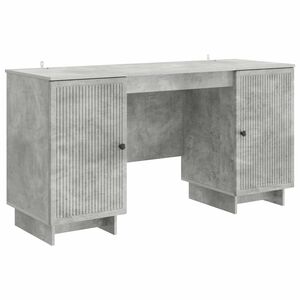 vidaXL Desk Concrete Grey Engineered Wood 142.5 x 50 x 75 cm