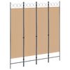 vidaXL 4-Panel Room Divider Beige 160 x 180 cm Fabric