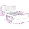 vidaXL Bed Frame with Drawer White 140 x 190 cm Engineer Wood