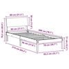 vidaXL Bed frame White and light grey 80 x 200 cm Solid pine wood