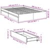 vidaXL Bed Frame with Drawers without Mattress White 120x200 cm