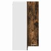 vidaXL Hanging Cabinet with Door Smoked Oak and White 57 x 57 x 100 cm