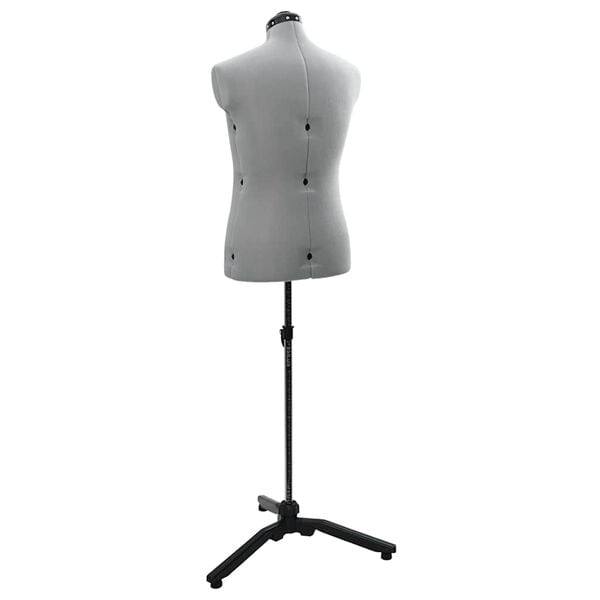 vidaXL Adjustable Dress Form Female Manual Grey 37.5-45.5 inch Fabric