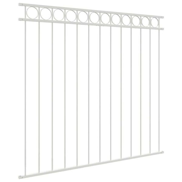 vidaXL Fence Element Assen White 170 x 150 cm Steel