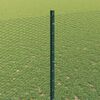 vidaXL Fence with Post Green 1.4 x 50 m Steel and PVC